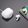 Bluetooth гарнитура (стерео)  TWS Deppa Air Pro 2 ANC, функция беспроводной зарядки Qi, белый