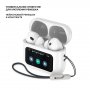 Bluetooth гарнитура (стерео)  TWS Deppa Air Pro 3 ANC, BT5.3, LCD, 350 mAh, белый