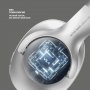 Bluetooth гарнитура (стерео) Deppa Stereo Ultra ANC/ENC, BT 5.4, 500мАч, накладная, серебро