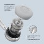 Bluetooth гарнитура (стерео) Deppa Stereo Light ANC/ENC, BT 5.4, 300мАч, накладная, серебристый