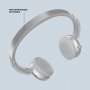 Bluetooth гарнитура (стерео) Deppa Stereo Light ANC/ENC, BT 5.4, 300мАч, накладная, серебристый