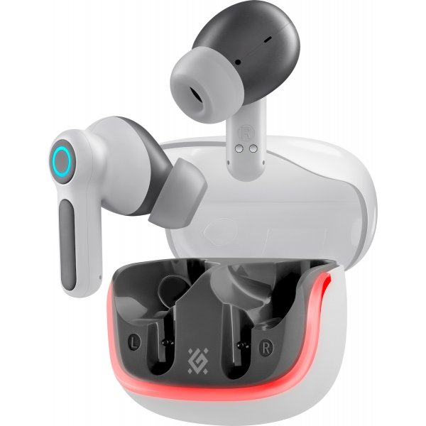 Bluetooth гарнитура (стерео)  TWS Defender CyberDots 290, игровые, белый