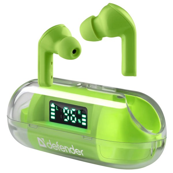 Bluetooth гарнитура (стерео)  TWS Defender Twins 916, зелёный