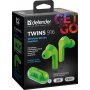 Bluetooth гарнитура (стерео)  TWS Defender Twins 916, зелёный