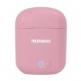 Bluetooth гарнитура (стерео)  TWS Telefunken TF-1000B, розовый