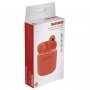 Bluetooth гарнитура (стерео)  TWS Telefunken TF-1000B, красный