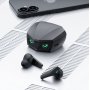 Bluetooth гарнитура (стерео)  TWS AXXA AB-08, BT 5.4, 400 мАч, Gaming, LED, чёрный