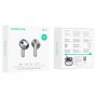 Bluetooth гарнитура (стерео)  TWS Borofone BW09, серебро