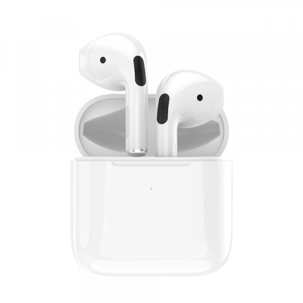 Bluetooth гарнитура (стерео)  TWS Deppa Air Neo, функция беспроводной зарядки Qi, белый