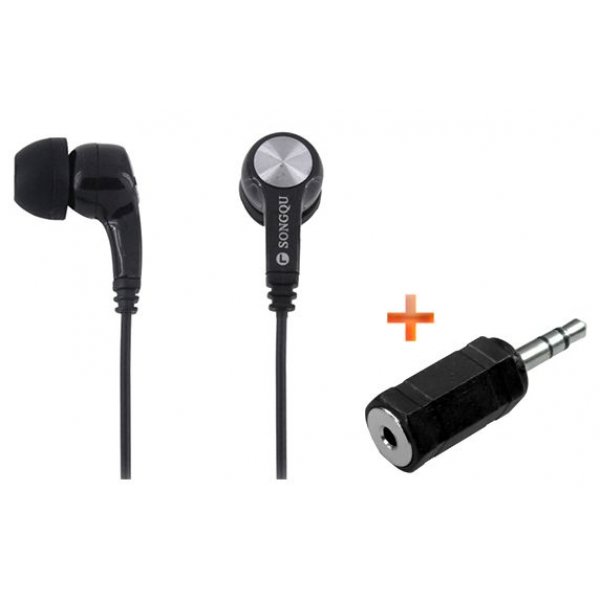 SONGQU SQ-10MP (J2.5+переходник 3.5) наушники вакуум./20/240