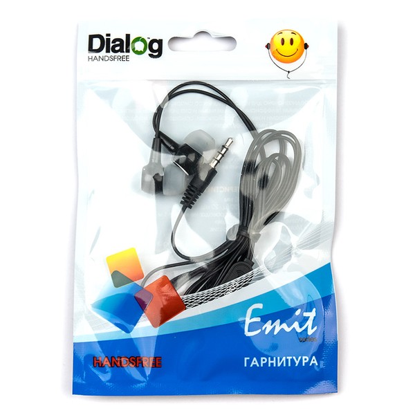 Гарнитура DIALOG ES-10 с кнопкой ответа д/моб. устройств, чёрный