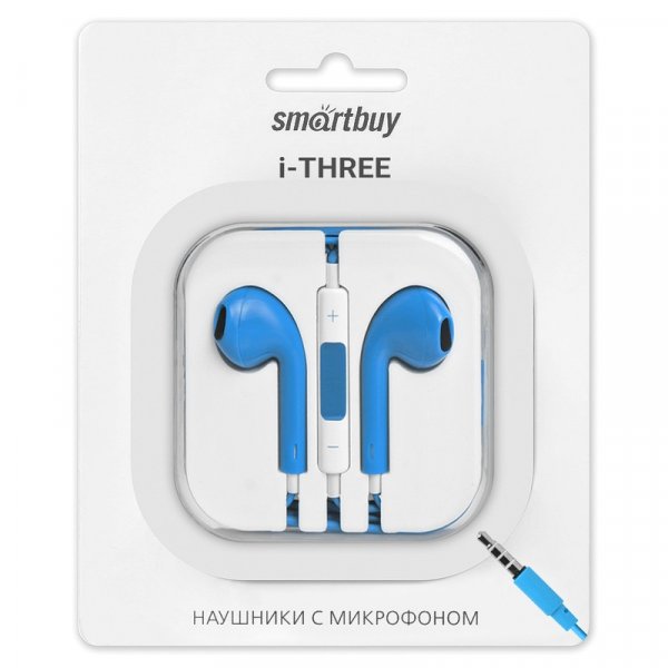 SBH-104 Гарнитура с ПДУ I-three, голубая