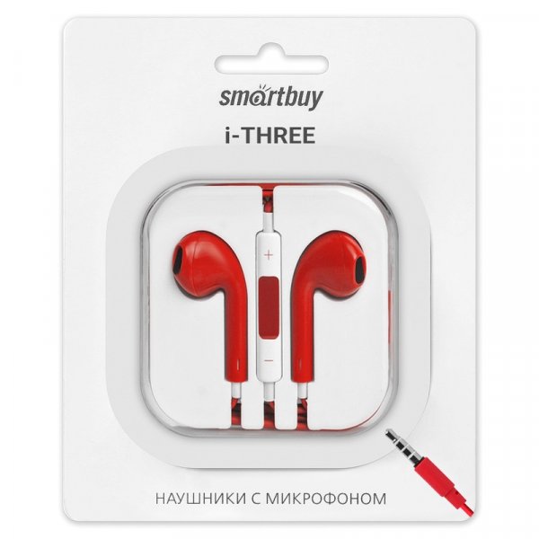 SBH-104 Гарнитура с ПДУ I-three, красная