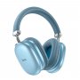 Bluetooth гарнитура (стерео) Hoco W35 Max Joy (v. 5.3), полноразмерная, TF, AUX, голубой
