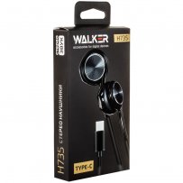 Гарнитура WALKER H735, Type-C, вкладыши, кнопка ответа, серый