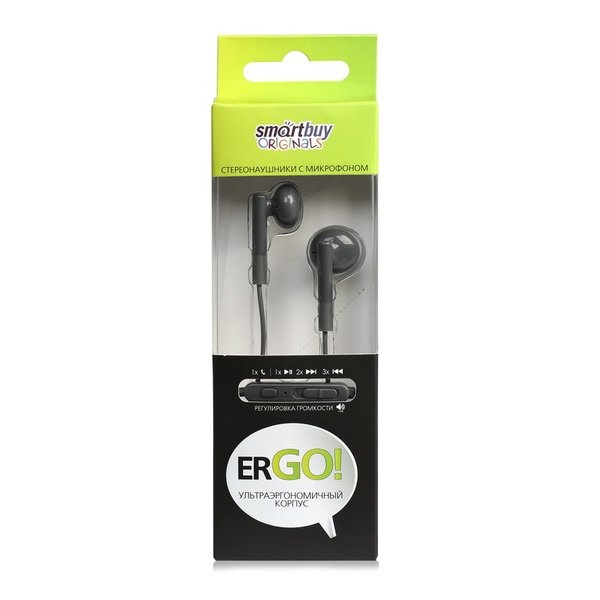 SBH-510 Универсальная мобильная гарнитура SmartBuy ERGO, серая