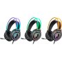 Гарнитура полноразмерная игровая Defender Flame, RGB подсветка, USB + 2*3.5 Jack, кабель 2 м, чёрный