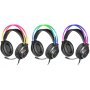 Гарнитура полноразмерная игровая Defender Flame, RGB подсветка, USB + 2*3.5 Jack, кабель 2 м, чёрный
