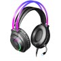 Гарнитура полноразмерная игровая Defender Flame, RGB подсветка, USB + 2*3.5 Jack, кабель 2 м, чёрный