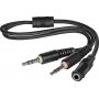 Гарнитура полноразмерная игровая Defender Shadow, Jack 3.5 мм (4 pin), переходник, кабель 2 м, чёрный