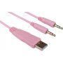 Гарнитура полноразмерная игровая Redragon Mento, RGB, USB + 2 х Jack 3.5, кабель 1.8 м, розовый