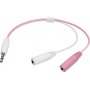 Гарнитура полноразмерная игровая Redragon Mento, RGB, USB + 2 х Jack 3.5, кабель 1.8 м, розовый