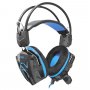 Гарнитура полноразмерная игровая SmartBuy SBHG-1000 RUSH SNAKE, 40мм, амбюшюры велюр, черн/синяя