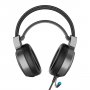 Гарнитура полноразмерная игровая AULA S608, 2 х 3.5 Jack + USB, RGB подсветка, чёрный