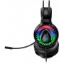 Гарнитура полноразмерная игровая AULA S605, 2 х 3.5 Jack + USB, RGB подсветка, чёрный