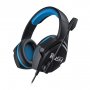 Гарнитура полноразмерная игровая SmartBuy SBHG-9730 RUSH ASPID, 40мм, переходник для ПК, чёрн/синий