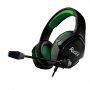 Гарнитура полноразмерная игровая SmartBuy SBHG-9760 RUSH ASPID, 40мм, переходник для ПК, чёрн/зел