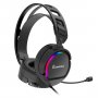 Гарнитура полноразмерная игровая SmartBuy SBHG-9810 LANCER 2, подсветка, 50мм, 2.0м, 2 х 3,5+USB