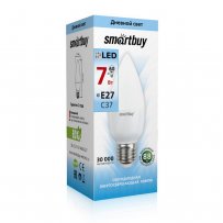 Лампа светодиодная C37 E27 7W 4000K Smartbuy