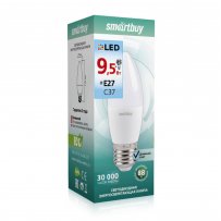 Лампа светодиодная C37 E27 9,5W 4000K Smartbuy