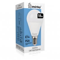 Лампа светодиодная P45 E14 18W 6000K Smartbuy