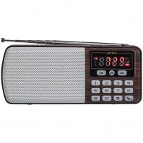 i120-BK Perfeo мини-аудио ЕГЕРЬ FM+ (70-108МГц), MP3, USB, коричневый