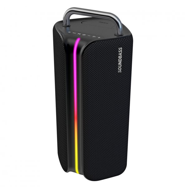 Deppa Портативная колонка-Bluetooth SoundBass,  RMS 120Вт, BT5.3, 8000мАч, черный