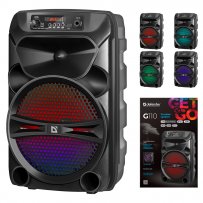 Колонка портативная Defender G110 Bluetooth, 12Вт, USB/FM/AUX/LED, чёрный (4)