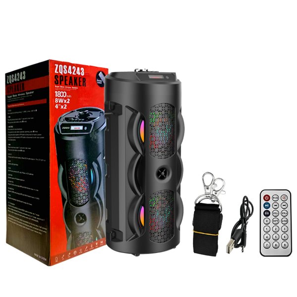 Колонка Bluetooth ZQS-4243, 16Вт, (BT/TF/USB/AUX/FM/TWS/микрофон) (12)