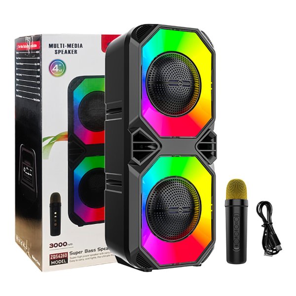 Колонка Bluetooth ZQS-4260, 16Вт, (BT/TF/USB/FM/TWS/микрофон) (12)