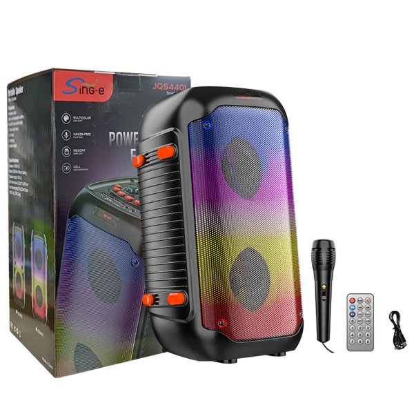 Колонка Bluetooth JQS-4401, 20Вт, (BT/TF/USB/AUX/FM/TWS/микрофон) (8)