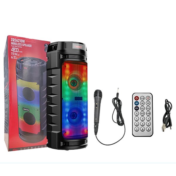 Колонка Bluetooth ZQS-6210W, 30Вт, (BT/TF/USB/AUX/FM/TWS/микрофон) (4)
