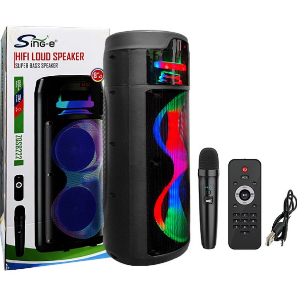 Колонка Bluetooth ZQS-8222, 40Вт, (BT/TF/USB/AUX/FM/TWS/микрофон) (1)