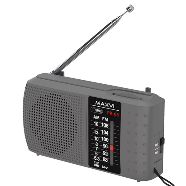 Радиоприемник Maxvi PR-03 grey
