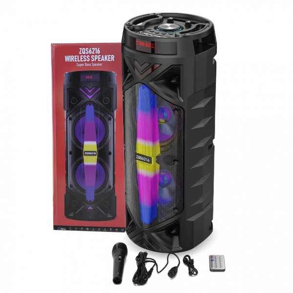 Колонка Bluetooth ZQS-6216, 30Вт, (BT/TF/USB/AUX/FM/TWS/микрофон) (4)