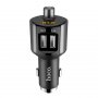 FM-трансмиттер Hoco E19 (2USB: MP3+2,4A), с дисплеем, серый