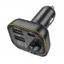 FM-трансмиттер Borofone BC54 Bluetooth, 2USB, QC3.0, TF, с дисплеем, Type-C, чёрный