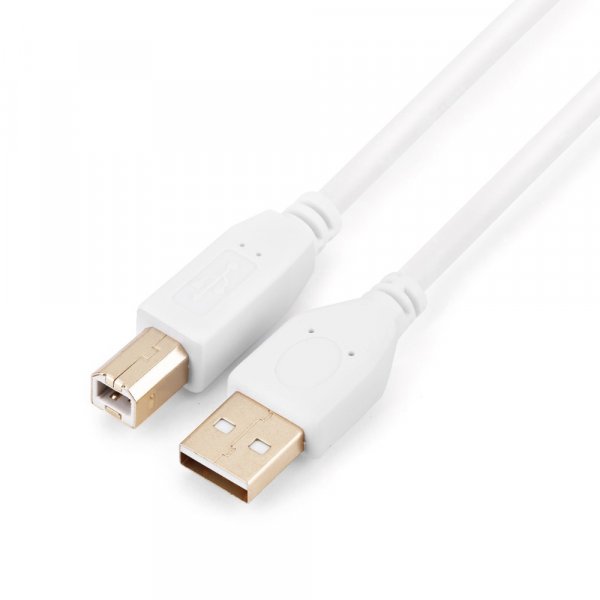 Кабель GoPower USB-A (M) - USB-B (M) 1.8м, Premium Zip-Lock, д/принтера, белый