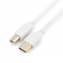 Кабель GoPower USB-A (M) - USB-B (M) 1.8м, Premium Zip-Lock, д/принтера, белый
