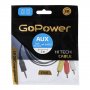 Кабель 3.5 мм Jack (M) - 3xRCA (M), 1,0 м, GoPower, ПВХ чёрный в пакете
